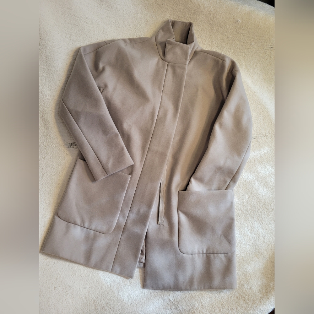 🤍Gray Dress Coat With Pockets🤍